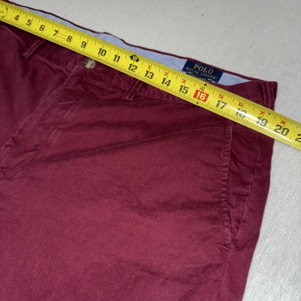 Polo Ralph Lauren Mens Stretch Straight Fit Chino Pants Burgundy 38x30 EUC
